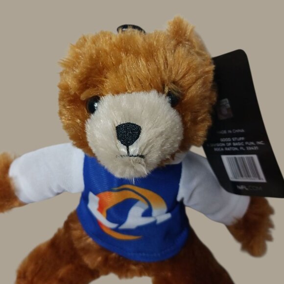 Good Stuff Los Angeles Rams NFL Plush Teddy Bear With Hoodie Brown/Blue "12" - Picture 5 of 11